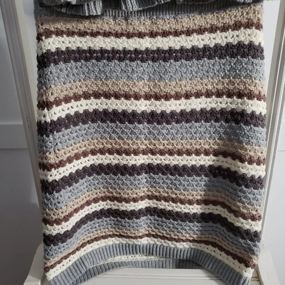 BNWT PROMESA Isla 100% cotton crochet knit lined skirt set in Mocha (M} - Picture 3 of 9
